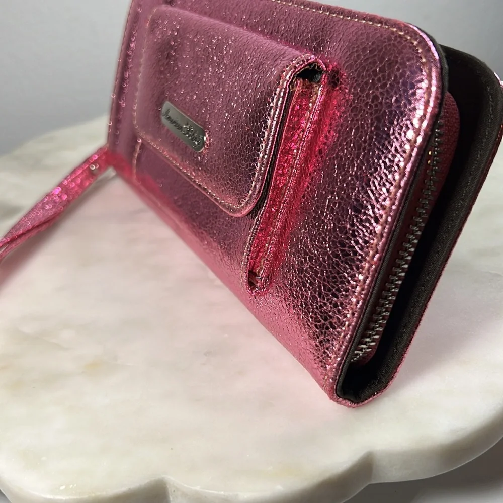 American Bling Pink metallic wallet - Picture 3 of 16